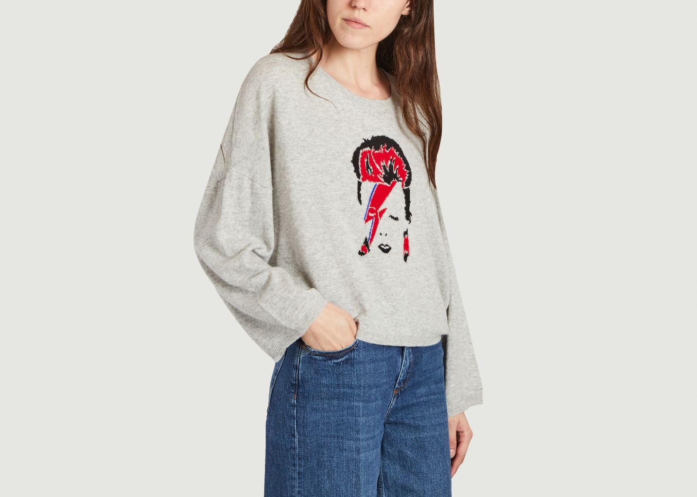 Pull en cachemire imprimé David Bowie Aladdin Sane - Absolut cashmere